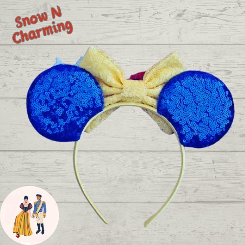 SNOW Themed Ears ,Theme Park Ears, High Quality Ears, Costume Ears, Lightweight Ears, Park Ears, Comfortable Band, Ready To Ship