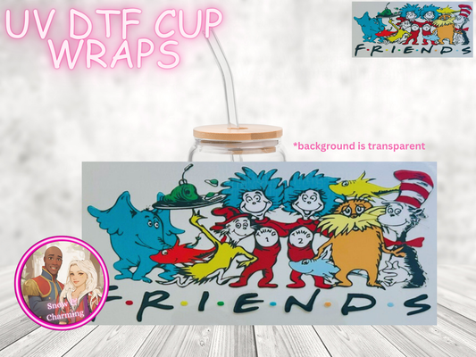UV DTF WRAPS-Princess Cartoon Favorites, Villains, Anime, Gamer, -No Weeding, No Cracking, No Heat Required! Made and Ready To Ship Today!