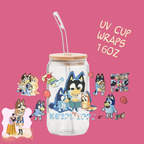 Cartoon Character UV DTF Cup WRAPS, No Weeding, No Fussy Vinyl! Next Day Shipping, Uv Dtf Cup Wraps