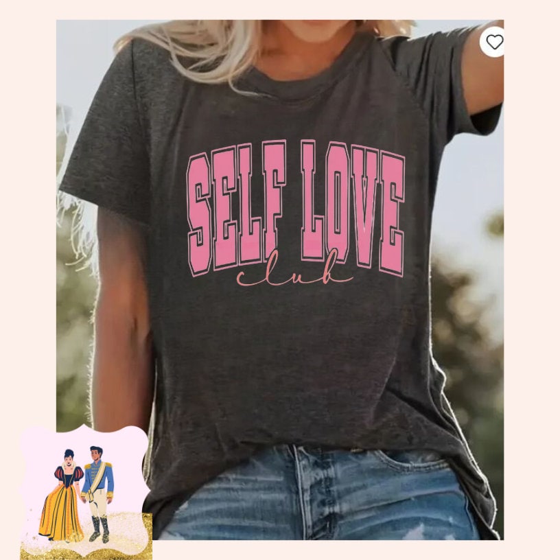 SELF LOVE CLUB Dtf Transfer, Ready To Press, Ready To Ship,No Cracking,No Peeling,No Weeding! Just press!Any material or color! High Quality