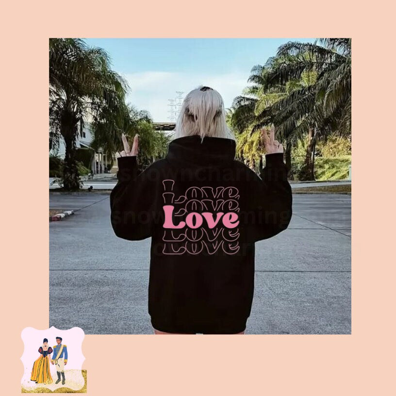 LOVE LOVE  LOVE Dtf Pink Transfer, Ready To Press, Ready To Ship, No Cracking, No Peeling, No Weeding! Just press! High Quality Dtf Transfer