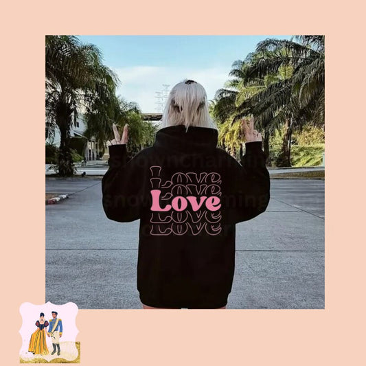 LOVE LOVE  LOVE Dtf Pink Transfer, Ready To Press, Ready To Ship, No Cracking, No Peeling, No Weeding! Just press! High Quality Dtf Transfer