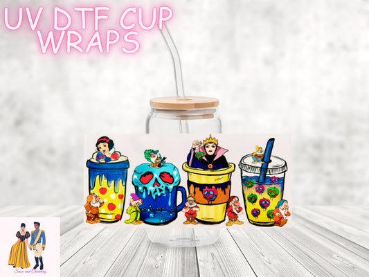 UV DTF Cup WRAPS-Snow Wrap-No Weeding,No Cracking,No Peeling Fast Shipping!High Quality Wrap Can be used as Sticker!!Ships Next Day