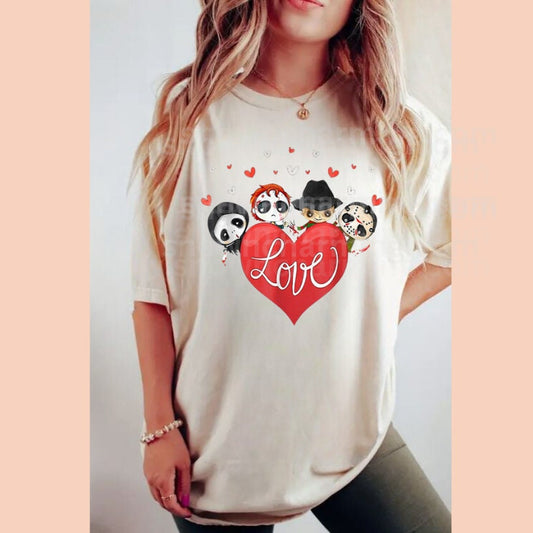 SPOOKY ICON LOVE Dtf Transfer Valentine-No Weeding, No Cracking, No Peeling, Fast Shipping, High Quality Transfer, Iron On Transfer, 102301