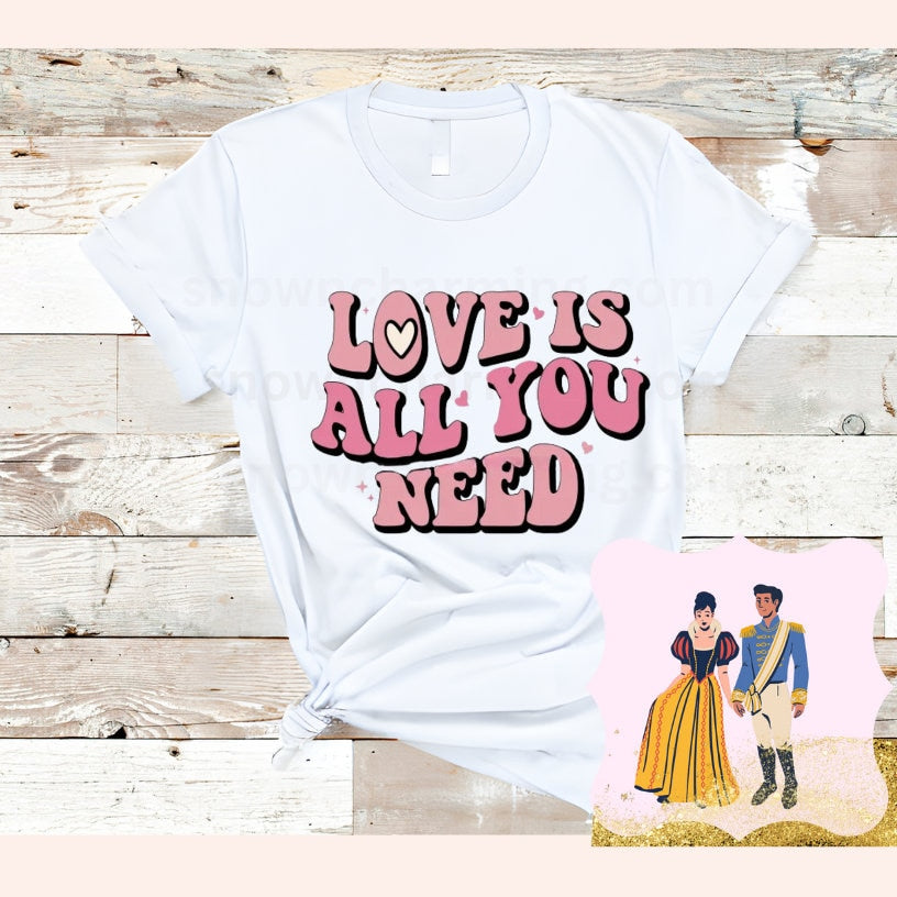 Love Is All You Need Pink Transfer, Ready To Press, Ready To Ship,No Cracking,No Peeling,No Weeding! Just press!High Quality Dtf Transfer