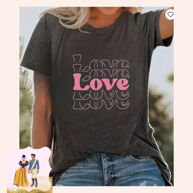 LOVE LOVE  LOVE Dtf Pink Transfer, Ready To Press, Ready To Ship, No Cracking, No Peeling, No Weeding! Just press! High Quality Dtf Transfer