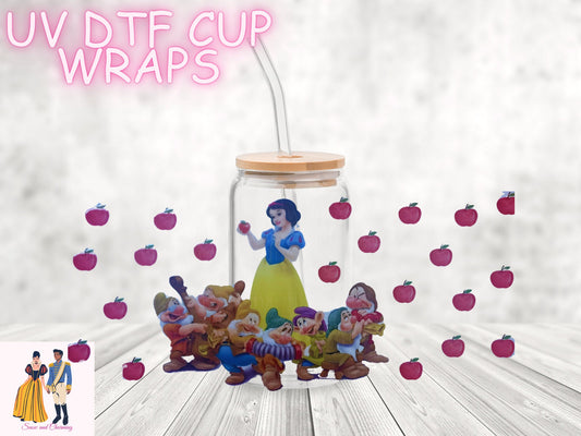 UV DTF Cup Wraps-SNOW Wrap-No Weeding, No Cracking, Fast Shipping!High Quality Uv Wrap Can be used as Stickers! Ships Next Day!