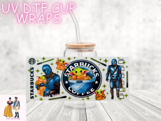 UV DTF Cup WRAPS-Character Wrap No Weeding, No Cracking, Fast Shipping!! High Quality Uv Dtf Wrap Can be used as Sticker!! Ships Next Day