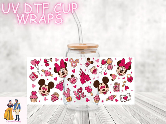 UV DTF Cup WRAPS-Theme Park Wrap No Weeding,No Cracking, Fast Shipping!! High Quality Wrap Can be used as Sticker!! Ships Next Day