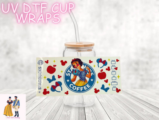 UV DTF Cup WRAPS-Snow Cup Wrap-No Weeding,No Cracking,No Peeling Fast Shipping!High Quality Wrap Can be used as Sticker!!Ships Next Day