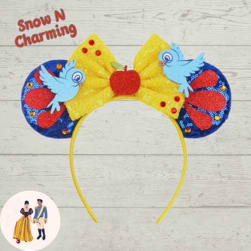 SNOW Themed Ears ,Theme Park Ears, High Quality Ears, Costume Ears, Lightweight Ears, Park Ears, Comfortable Band, Ready To Ship