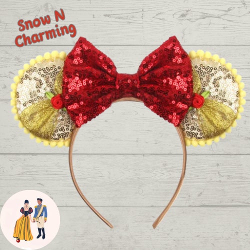 Princess Themed Ears ,Theme Park Ears, Quality Ears, Costume Ears, Lightweight Ears, Park Ears, Comfortable Band, Ready To Ship Beauty