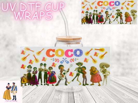Uv DTF Cup Wraps-Character  Wrap-No Weeding, No Cracking, Fast Shipping!High Quality Uv Wrap Can be used as Stickers! Ships Next Day!
