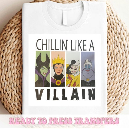 VILLAINS CHARACTER TRANSFER Dtf Transfer No Weeding, No Cracking, No Peeling, Fast Shipping, High Quality Transfer