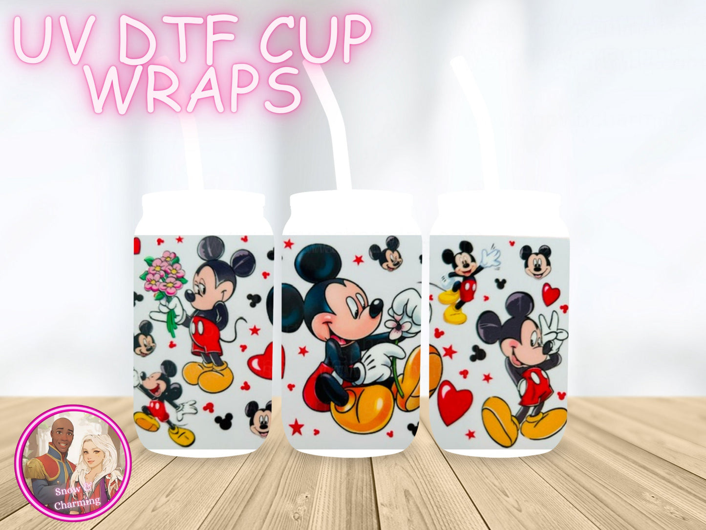 Character UV Dtf Cup WRAPs, No Weeding, No Fussy Vinyl! Next Day Shipping, Uv Dtf Cup Wraps,Ready To Ship Today!