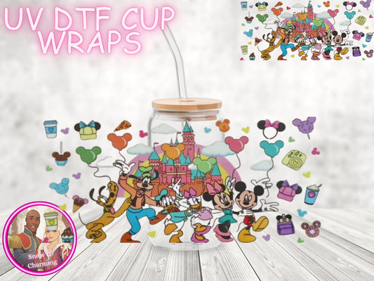 The Land of the Mouse UV Dtf Cup WRAPs, No Weeding, No Fussy Vinyl! Next Day Shipping, Uv Dtf Cup Wraps, Ready To Ship Today!