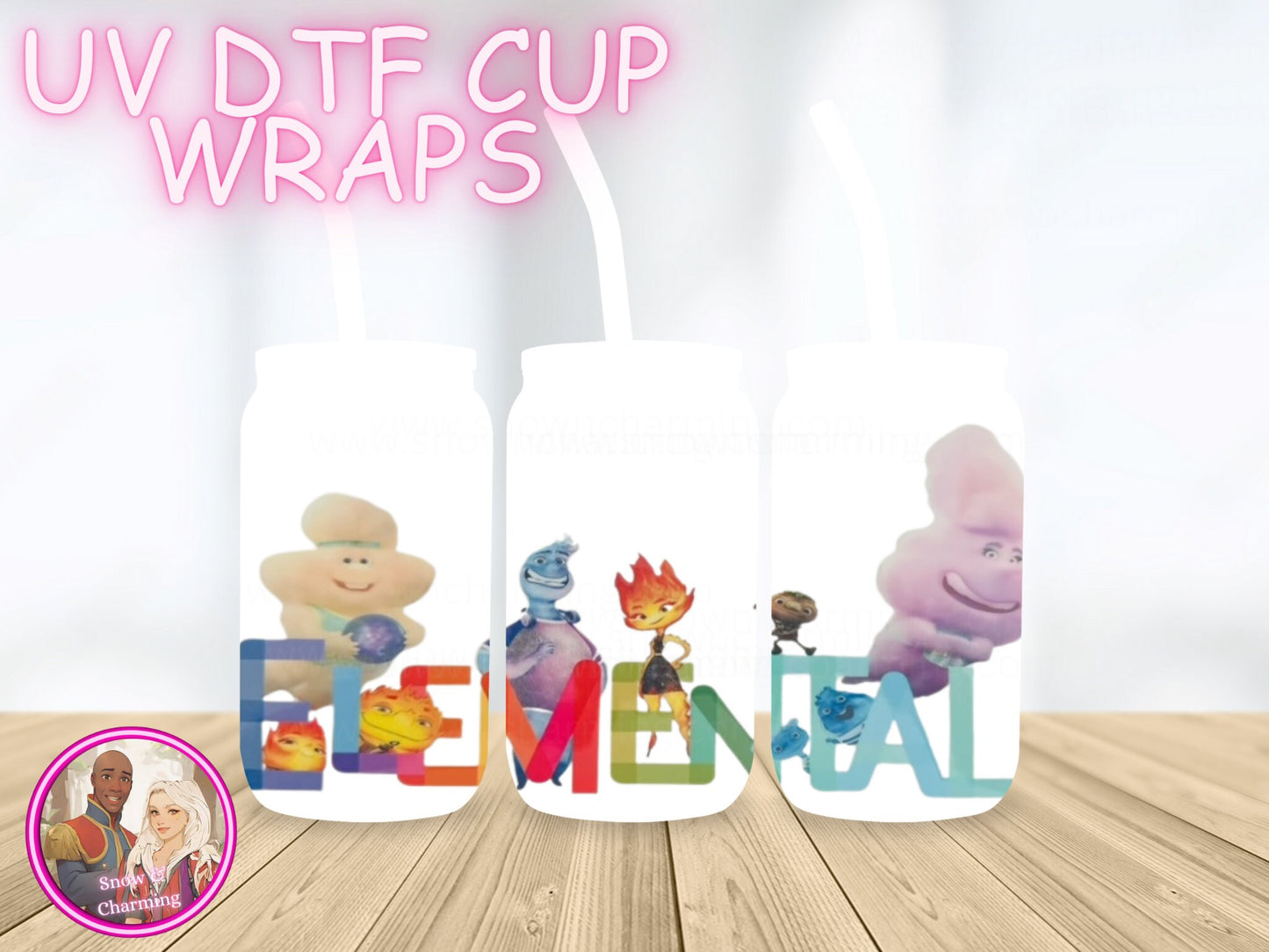 Which ELEMENT are you? UV Dtf Cup WRAPs, No Weeding, No Fussy Vinyl! Next Day Shipping, Uv Dtf Cup Wraps,Ready To Ship Today!