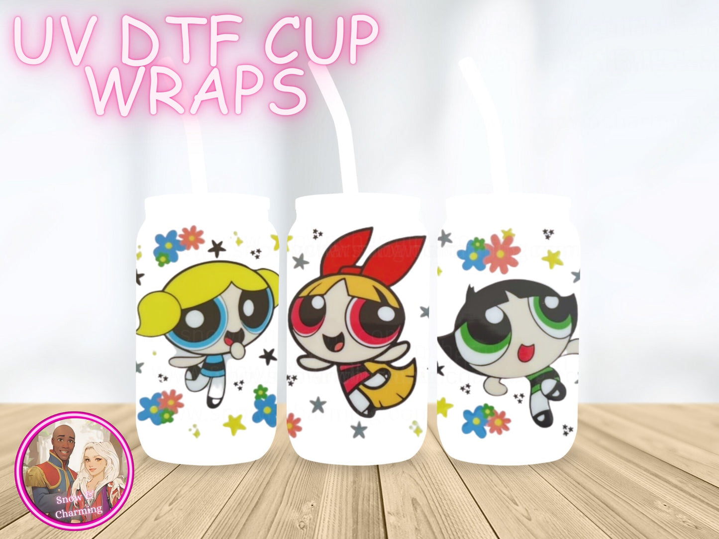 CARTOON CHARACTER UV Dtf Cup WRAPs, No Weeding, No Fussy Vinyl! Next Day Shipping, Uv Dtf Cup Wraps, Ready To Ship Today!