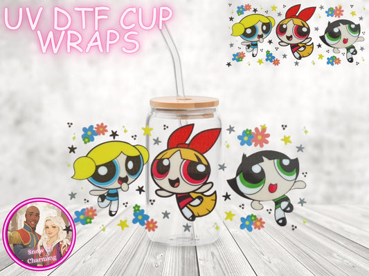 CARTOON CHARACTER UV Dtf Cup WRAPs, No Weeding, No Fussy Vinyl! Next Day Shipping, Uv Dtf Cup Wraps, Ready To Ship Today!
