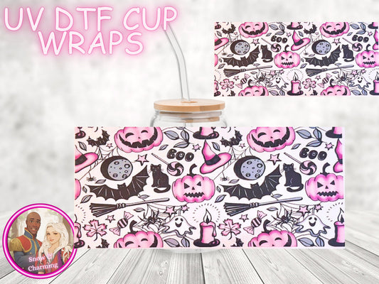 UV Dtf Cup WRAPs, No Weeding, No Fussy Vinyl! Next Day Shipping, UV Dtf On 16 Oz Libbey Glass, Ready To Ship