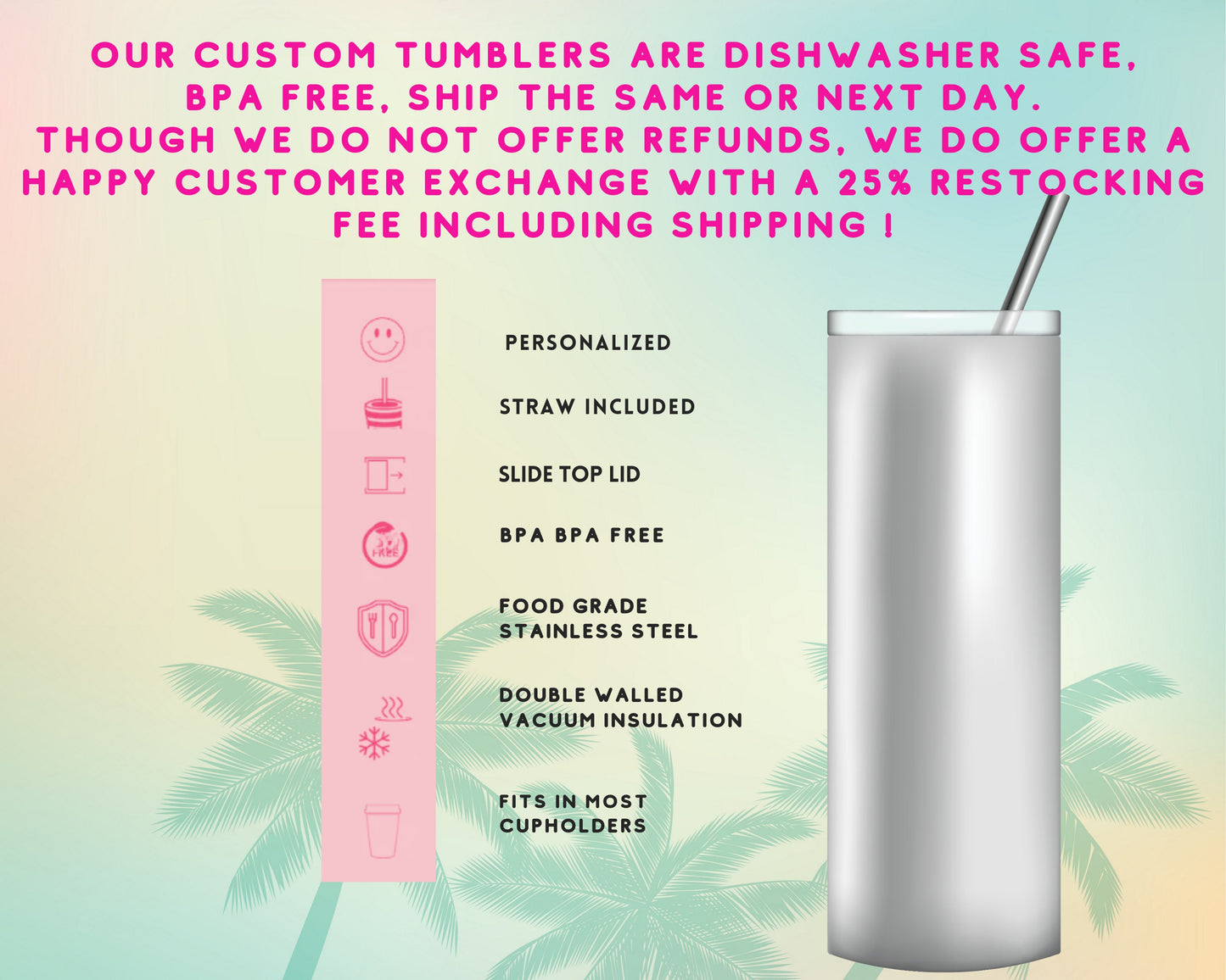AUTOGRAPH PRINCESS Tumbler!!  20oz or 30oz Tumbler Gift For Theme Park Lover| Your Favorite Characters and Villains!! Fast Shipping