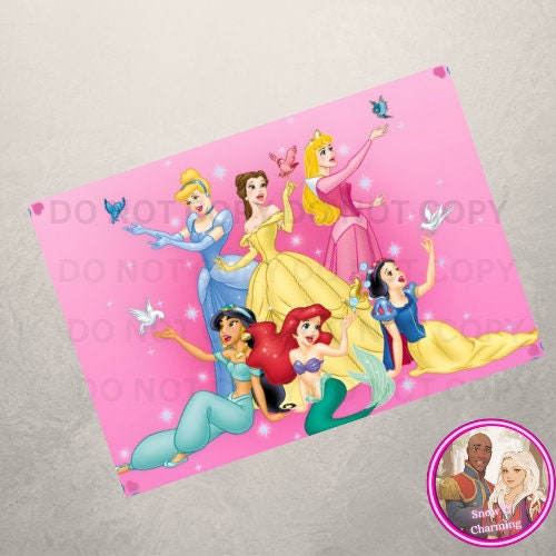 PRINCESSES PINK GLITTER Tumbler!!  20oz or 30oz Tumbler Gift For Theme Park Lover| All Your Favorite Characters and Villains!! Fast Shipping