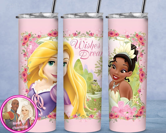 PRINCESSES Wishes Tumbler!!  20oz or 30oz Tumbler Gift For Theme Park Lover| All Your Favorite Characters and Villains!! Fast Shipping