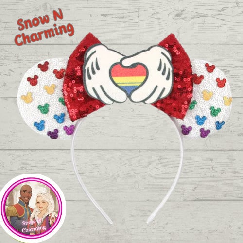 PRIDE Themed Ears ,Theme Park Ears, High Quality Ears, Costume Ears, Lightweight Ears, Park Ears, Comfortable Band, FREE SHIPPING
