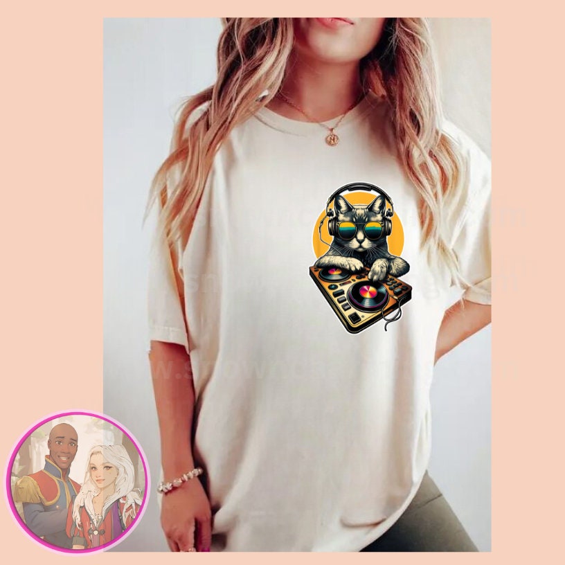 CAT DJ TRANSFER, Sublimation, Mickey Transfers, Best Day Ever, Custom Transfers, Mickey Transfers & Shirts, High Quality, Fast Shipping