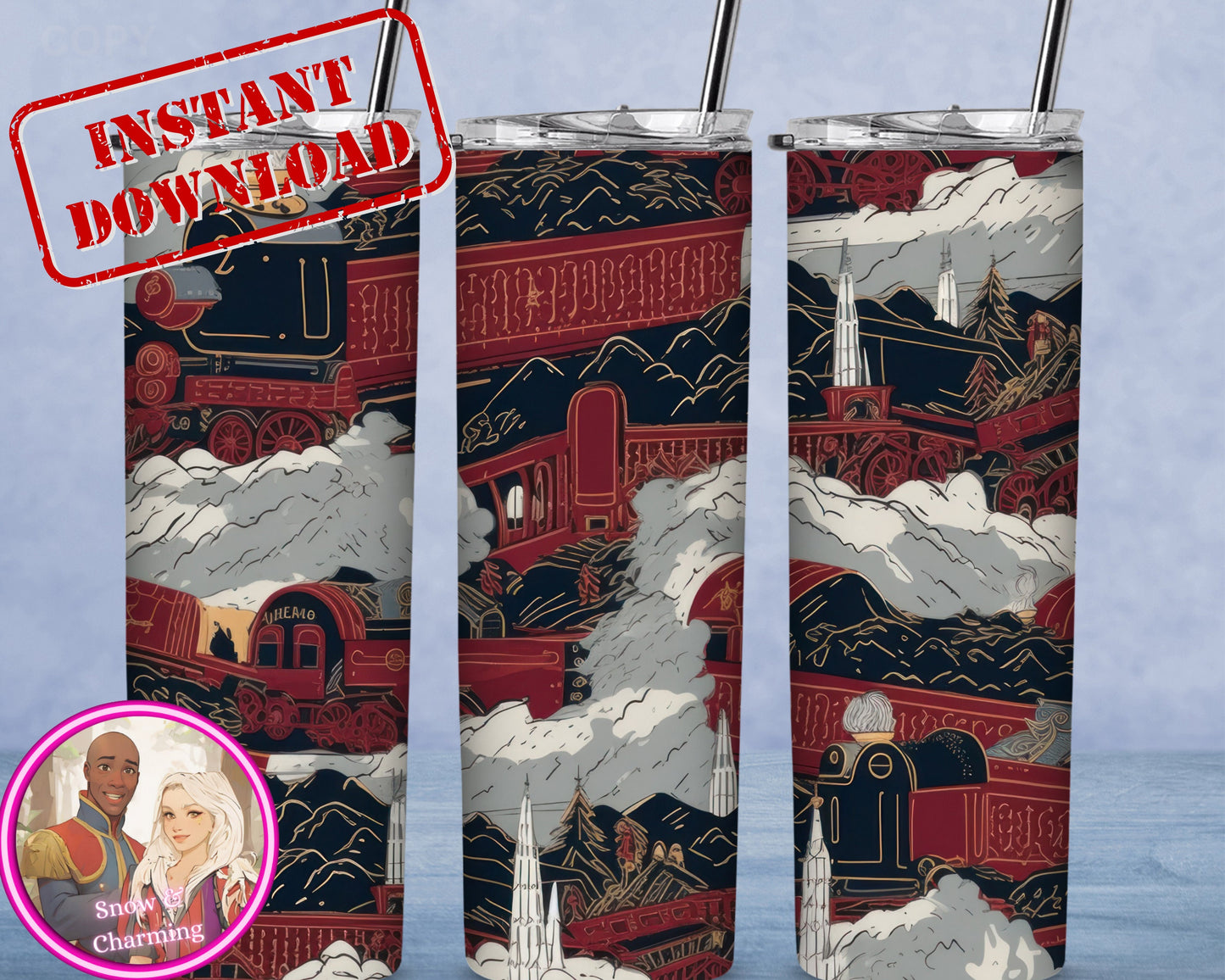 Cartoon & Theme Park Characters| 20 oz Skinny Tumbler|Sublimation Digital Download PNG|Instant DIGITAL Only|Potter Wrap| Instant Download!