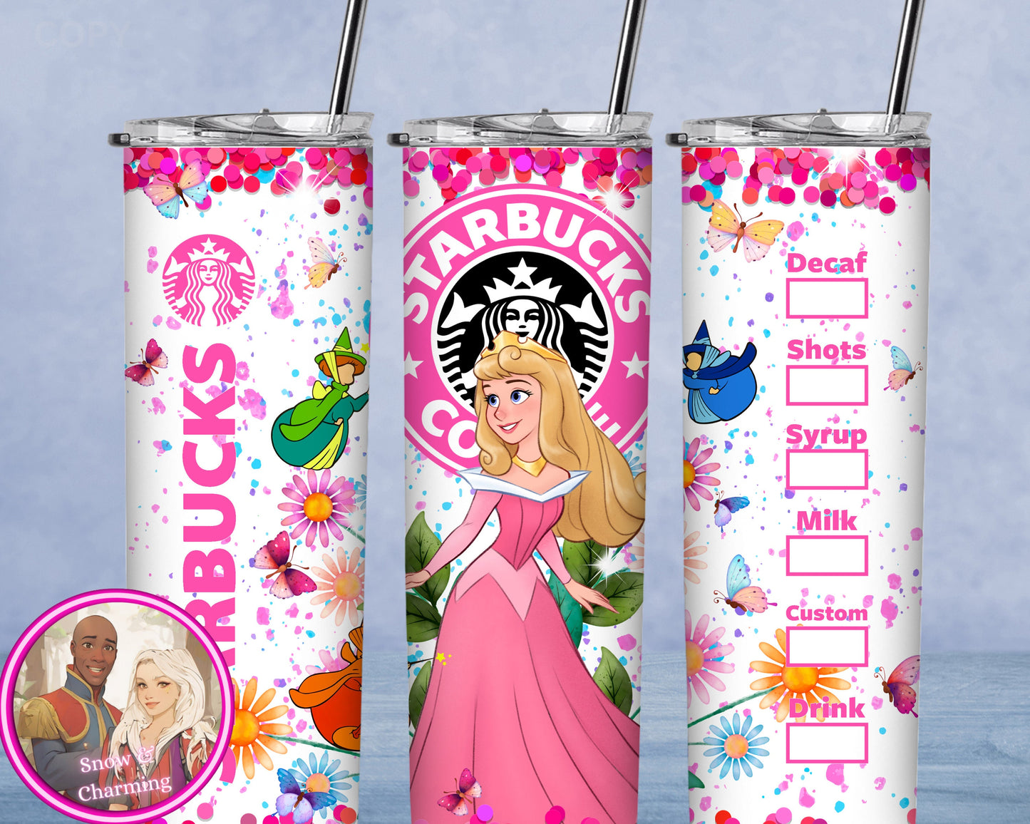 STARBIES BEAUTY 2 Tumbler!!  20oz or 30oz Tumbler Gift For Theme Park Lover| Your Favorite Characters and Villains!! Fast Shipping