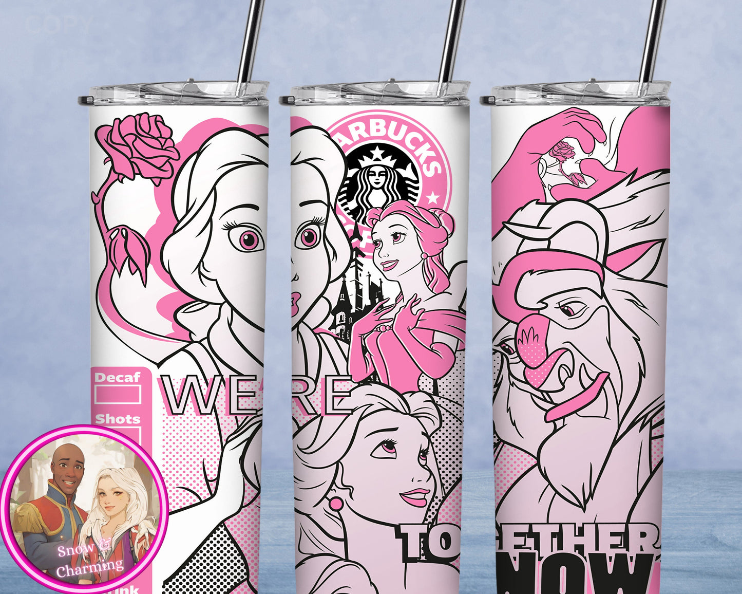 STORY BOOK PRINCESS Tumbler!!  20oz or 30oz Tumbler Gift For Theme Park Lover| All Your Favorite Characters and Villains!! Fast Shipping